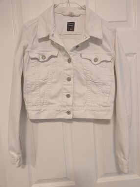 Levi's Distressed White Women's Denim Trucker Jacket